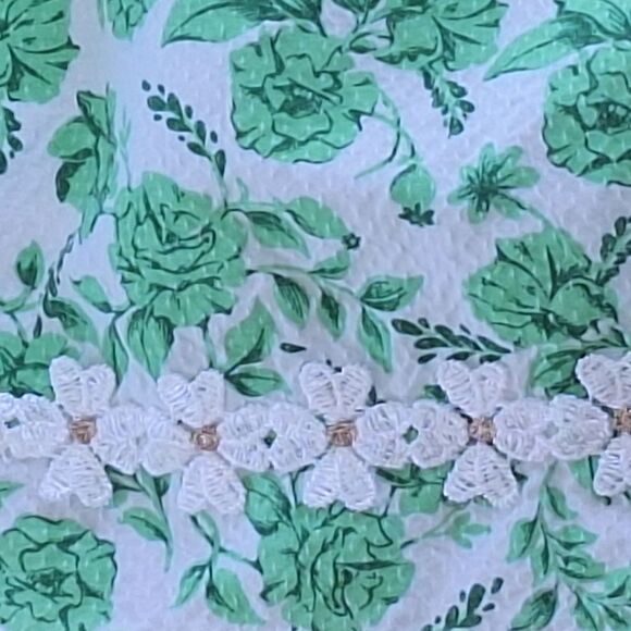 Joie girls smocked floral print dress green cotton lined cottage - Picture 9 of 16